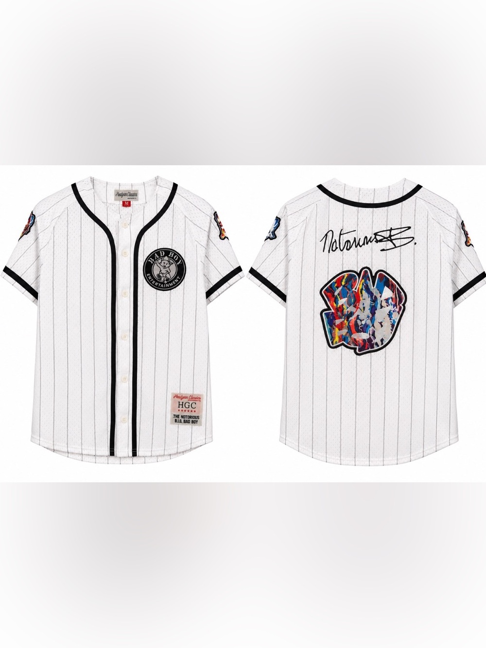 Headgear Classics Notorious B.I.G. Bad Boy Baseball Jersey – Size Medium